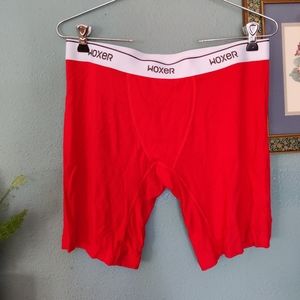 NWOT Woxers bike shorts cut 9 inch inseam Red